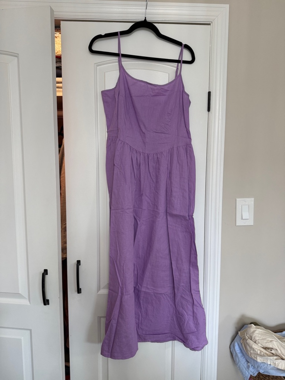 GAP Lilac Spaghetti-Strap Maxi Dress